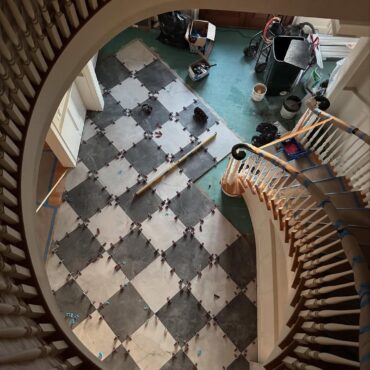 Bold Checkerboard Flooring for Connecticut Entryways