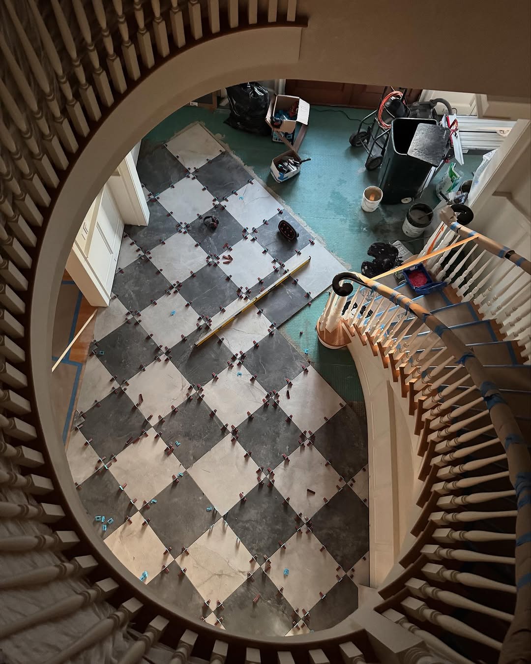 Bold Checkerboard Flooring for Connecticut Entryways